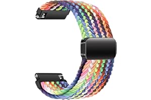 Sundara 18mm 19mm 20mm 22mm Nylon Gewebtes Armband Kompatibel mit Garmin/ID205L/Galaxy/Huawei/Amazfit Watch, Uhrenarmband Unisex