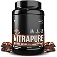QNT Nitrapure, Blend of Whey Isolate & Concentrate | 1kg, Choco Badam | Enriched with Ashwagandha, Ginseng & Tribulus | Best Whey Protein for Muscle Gain | 28g Protein, 3g Creatine (per scoop)