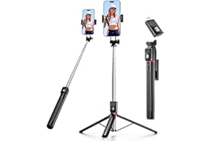 DAIDORA Selfie Stick & Hand -Stativ, 170cm Tragbares Stativ für Smartphone mit Drahtlos-Fernauslöser, Kompatibel mit iPhone/Android