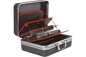 FACOM Maleta Técnica con Compartimentos de Caucho, 8 Espacios para Herramientas, Pañol Modular con 5 Divisiones, Cierre con Llave, Asa Bi-Material, Cubierta Anti Golpes, BV.51A