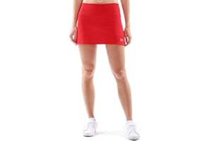 Sportkind Mädchen & Damen Tennis, Hockey, Golf, Padel, Basic Skort, Rock mit Innenhose, atmungsaktiv, UV-Schutz