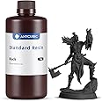 ANYCUBIC 3D Printer Resin 1KG, Standard 405nm UV Fast Curing Photopolymer Resin with High Precision and Low Shrinkage for 8K/14K LCD Resin 3D Printer, Black