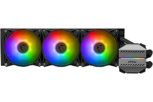 MSI MAG CORELIQUID M360 Kit AIO Watercooling CPU, Pompe de Radiateur Intégrée, Disposition Split-Flow, Tuyaux Anti-Évaporation, Compatible AMD & Intel