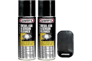2 x Wynns 200ml Diesel EGR & Sensor Cleaner for Air Intake System, EGR Valve, EGR Cooler, Air Flow Sensors (MAF & MAP) with 4TRESS Non Slip Car Dash Mat (4T-2x-23379)