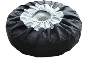 QOTSTEOS Housse de pneu de secours en tissu Oxford avec poignées de transport, sac de rangement pour roue de voiture, pneu non inclus (1 pièce, sac en polypropylène, taille S)
