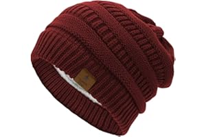 Century Star Czapka damska, zimowa czapka z dzianiny, gruba dzianina, ciepła czapka beanie z podszewką