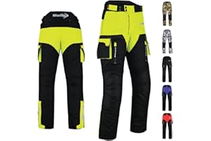SHELLY SPORTS Shelly Pantalones de motocicleta para hombre con tela textil Cordura resistente al agua para carreras de motocicletas, equitación y protección contra impactos