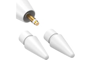 ACOCOBUY Pointes Compatible avec Apple Pencil (USB-C), 1ère et 2ème Gén [Lot de 2] Embouts pour Apple Pencil Pointes Remplacement pour Apple Pencil Nibs pour iPad Pro 11/9,7/10,5/12.9 Blanc