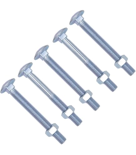 Boulons De Chariot ForgeFix M8 X 65mm - Lot De 10, Argenté, Neuf, Pour Bricolage Et Assemblage