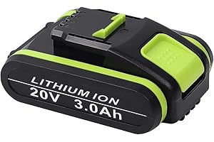 Jialitt 20V 3.0Ah Replacement Battery for Worx Battery WA3551 WA3551.1 WA3553 WA3553.1 WA3572 WA3641 Lithium Battery Compatible with Worx 20V Power Tools