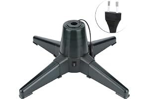 Keenso Elektriskt Roterande Julgransställ - 360 Graders Roterande Bas för Hemdekorationer - Lämplig för 1,8-2,1 M Stora Träd Robust Plastmaterial (50 cm)