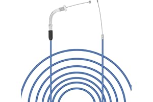 Windance 190cm 74.8" High Performanc Motorcycle Refitting Throttle Cable, Adjustable Flat Slide Carburetor Throttle Cable Fit for Honda Yamaha Keihin GY6 Scooter ATV (Navy Blue)