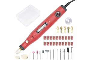 CHOKMAX Mini Multifunktionswerkzeug, 18W Mehrzweckschleifmaschine mit variabler Drehzahleinstellungen und 33 tlg Zubehör-Set, Rotary tool für viele kreative Projekte oder Heimwerkerarbeiten
