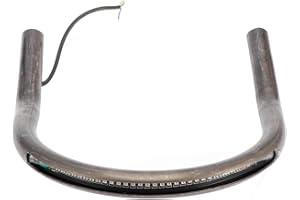 Terisass Tube café Racer Cadre de, Support de montage de cerceau de cadre de siège arrière de Cafe Racer avec feu de freinage à LED(230mm)