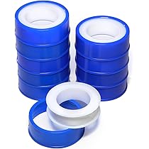 Teflon Tape,Plumbers Tape,Plumbing Tape,PTFE Tape,Thread Tape,Plumber Tape For Shower Head,Pipe Sealing,Thread Seal,White (1/2 In 4 Rolls