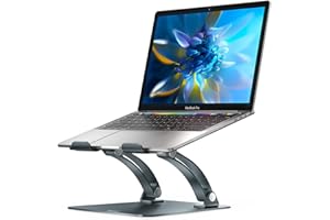 NULAXY Laptop Ständer, Einstellbar Notebook Ständer, Ausblendbar laptopständer Kompatibel für alle 10-17 inches Notebooks: MacBook Pro/Air, Dell, HP, Samsung - Grau