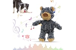 Matame Indestructible Robust Bear, Jouet pour Chien,Jouet Chien Indestructible,Anti-Stress Jouets en Peluche Couineur Interactif pour Animal de Compagnie avec couineur (#C, Grand)