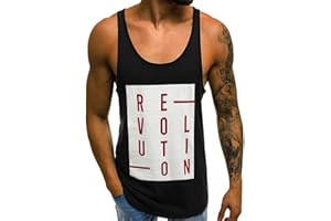 WAZZAP Camiseta Tirantes Gym Hombre Fitness Gimnasio Deportivo Tank Top Sin Manga T-Shirt