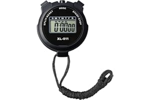 TONGYEND Digital Sports Stopwatch Timer, Large Display Stopwatch Waterproof Interval Training Timer,12/24 Hour Clock Calendar Stop Watch Lap Timer with Alarm for Swimming Running Football Training