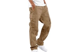 YOLIMOK Pantalones para Hombre Verano Moda Trabajo Pantalones Casual Pants Deporte Jogging Pantalon Suelto Fitness Chandal Hombre Al Aire Libre Pantalones de Trekking Multibolsillos Tallas Grandes