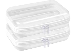 DARENYI 2Pcs Toy Storage Bags with Zipper Clear Zip Bags for Toys Travel Waterproof Double Zipper Toy Bag for Board Games, Building Blocks, Puzzles