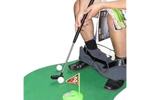Amasawa Toiletten Golf Set Geschenk, Badezimmer Toiletten Golf, 6 Teilig Töpfchen Golf Geschenk Set, Geeignet für Töpfchen Putter Badezimmer Spiel Neuheit Putting Geschenk Spielzeug Trainer Set