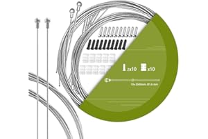 TAPKUA 10 Cables de Freno para Bicicleta, 2500mm Cable de Freno Interior Repuesto para Bicicleta de Carretera