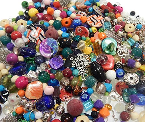 Glass Beads, Metal, Wood DIY Supplies Mix 250g Beraschungspaket New Job Lot