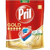 Pril Gold Yanmış Kirler i&ccedil;in 45 Tablet Bulaşık Makinesi Deterjanı Tableti 1 x 45 tablet , Gold 45 Tablet