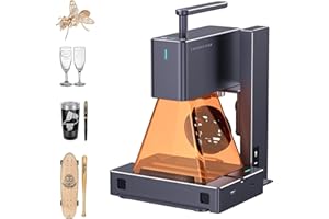 LaserPecker LP2 Graveur Laser 5W Machine à Graver Laser Portable Découpeur Laser 36000mm/min Haute Vitesse, Point de 0.05mm Gravure Laser Engraver pour Bois Cuir Verre - avec Rouleau