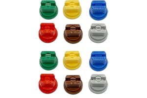 CAVSPKART 12 PCS Spraying Spray Nozzle,110 Degree 0.15-0.6mm Pore Spray Nozzles Tips Set,Flat Fan Shaped Atomizing Tips,Weed Killing Knapsack Sprayer Nozzles for Agriculture,Forestry