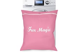 Fur Magic Pet Laundry Bag Keeps Your Washing Machine Free From Pet Hair Large Size Ideal For Dog Cat Horse Rabbit, Pink