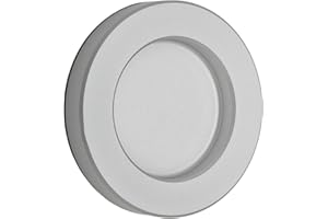 SOTECH Tirador para puertas correderas TEYO anodizado plata Ø 70 x 10 mm autoadhesivo (3M VHB) Tirador de mueble de acero inoxidable para puertas de cristal