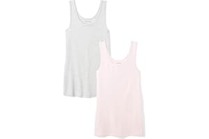 Amazon Essentials Débardeur en Coupe cintrée Femme, Lot de 2