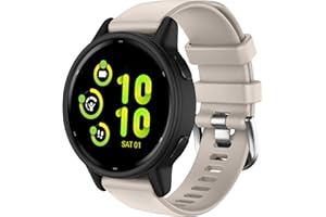 ISABAKE 22mm Watch Strap for Garmin Venu 2/Venu 3/Vivoactive 4/Forerunner 255, Soft Silicone Quick Release Replacement Band