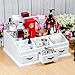 Popamazing White Dressing Table Cosmetic/Jewelry Display Case Storage Caddy