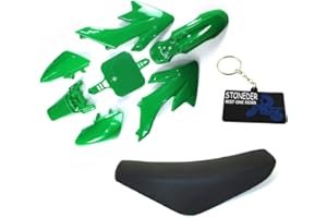 STONEDER Green Plastic Verkleidung Hohe Schaum Sitz Für CRF50 XR50 Pit Dirt Bike und ihre chinesischen Kopien 50 90 125 160cc DHZ GPX Pitster Pro SDG Braaap Taotao