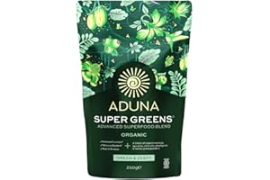 Aduna Advanced Superfood Super Greens Blend | 100% Organic Powder for Smoothies/Juices & Yoghurt | 250g Resealable and Recyclable Pack