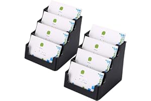 Btsky Visitenkartenhalter, Acryl, 2 Stück 4 Pocket Black