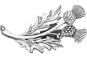 CROWNOFRIBBONS Scottish Thistle Brooch for Women, National Flower of Scotland Emblem