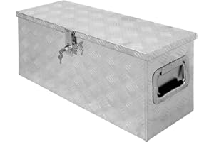 ECD Germany Baule Porta Attrezzi in Alluminio 73 x 24 x 32 cm Capacità 52 litri Cassetta per Utensili Valigia Porta Oggetti Valigetta Portautensili Scatola per Trasporto Resistente alla Corrosione