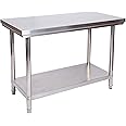 WilTec Stainless Steel Working Table 100x60x85 cm
