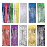 Cortina reflectante de color rojo metalizado