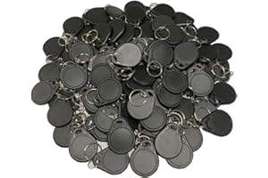 OBO HANDS (Lot de 100 Étanche ABS 13,56 MHz MF Classic 1K Iso 14443 a NFC RFID Jeton, RFID KeyFob, Étiquette RFID,Noir