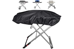 WIYETY Pokrowiec na grill gazowy, 1 sztuka, osłona na grilla z tkaniny Oxford, osłona ochronna, pyłoszczelna, akcesoria do grilla Weber, grill gazowy Traveler LP (czarny)