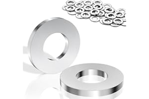 NENULL Rondelle M12, in acciaio inox, 40 pezzi, M12 x 24 mm, grandi dischi piatti per carrozzeria, di alta qualità, A2 V2A DIN125, set di rondelle in metallo per viti, dadi, asta filettata