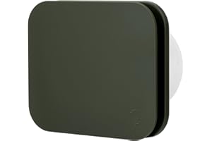 Turbionaire TREND 100 SDSG Aspiratore Per Bagno, Parete/soffitto, Pannello frontale Dark Sage Gray, Diametro 100mm, Valvola di non ritorno, Aspirazione perimetrale, Installazione facile