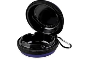 FEMONGY cendrier de poche anti odeur, cendriers de poche, cendrier portable, S'ouvre facilement, grande capacité, Convient pour les voyages, le camping et l'utilisation en extérieur (Bleu foncé)