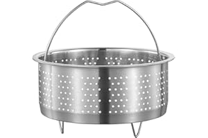 Kamanan Wkładka do parowaru ze stali nierdzewnej, wkład do gotowania na parze, do gotowania na parze warzyw, owoców, jajek i ryżu (20 cm)