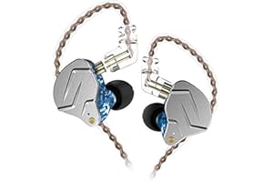 CCA KZ ZSN Pro Écouteurs intra-auriculaires à double drivers 1BA 1DD HiFi Power Bass Écouteurs Casques Son haute clarté Écouteurs filaires avec câble détachable pour Audiophile Musicien-Bleu Sans